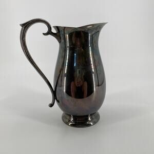 Silver pitcher vase vintage patina FB Rogers Silver Co 5707